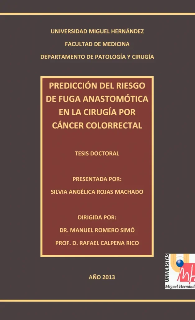 Tesis doctoral de La doctora silvia rojas machado, cirujana estética en alicante